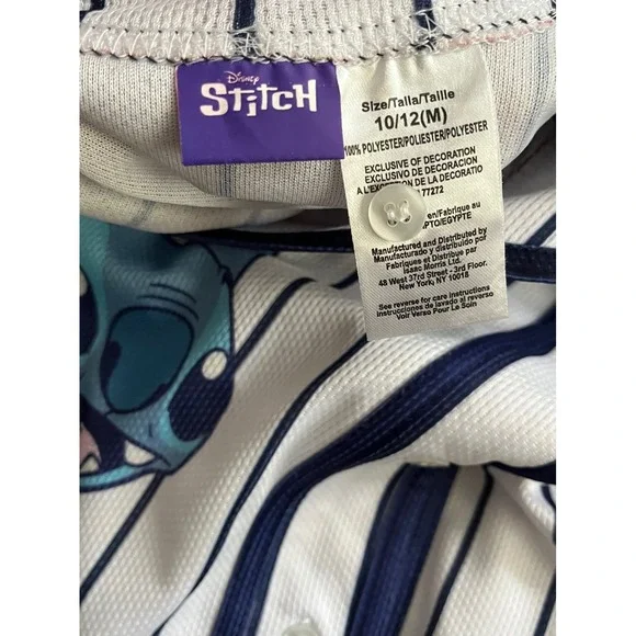 Disney Stitch Baseball Jersey Girls 10/12 Medium 'Ohana - Picture 6 of 6